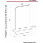 Καθρέφτης Ece μελαμίνη 45x70cm ed3665 - Image 2