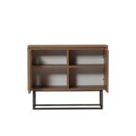 Μπουφέ Dani 90x36x72cm μελαμίνη καρυδί μαύρο χρώμα ed366 - Image 3