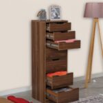 Συρταριέρα Flow καρυδί μελαμίνη 44x40x130εκ ed3676 - Image 4