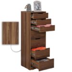 Συρταριέρα Flow καρυδί μελαμίνη 44x40x130εκ ed3676 - Image 3