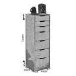 Συρταριέρα Flow καρυδί μελαμίνη 44x40x130εκ ed3676 - Image 2