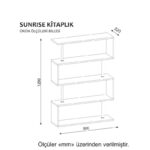 Βιβλιοθήκη Sunrise άσπρο μελαμίνη 90x22x129εκ ed3687 - Image 2