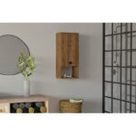 Ντουλάπι μπάνιου Mis καρυδί μελαμίνη 30x21 8x71εκ ed3689