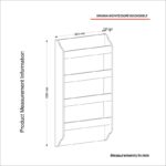 Ραφιέρα Montessori άσπρο μελαμίνη μεταλλικός σκελετός 80x12x120εκ ed3691 - Image 2