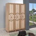 Ντουλάπα ρούχων Mode τρίφυλλη 135x52x192cm μελαμίνη oak ed3699