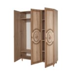 Ντουλάπα ρούχων Mode τρίφυλλη 135x52x192cm μελαμίνη oak ed3699 - Image 4