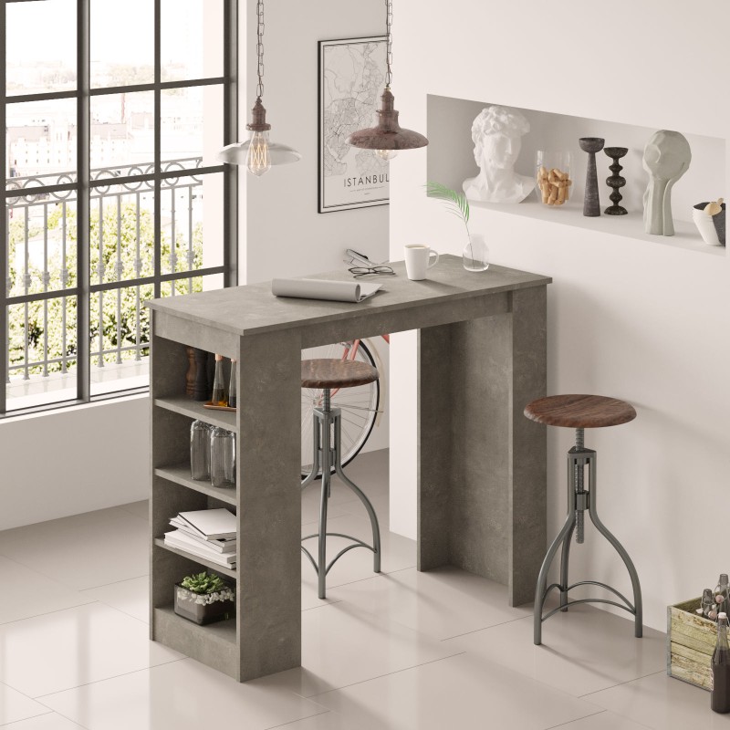 3703_0-800x800 Τραπέζι μπαρ Cocenza γκρι χρώμα μελαμίνη 120x51 6x101 8cm ed3703 - Image 1