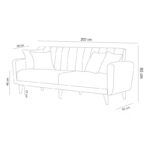 Σετ καναπέ Aqua Dark Blue 210x85x82εκ ed3713 - Image 4