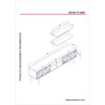 Έπιπλο TV Vince μελαμίνη 150x29 5x45 5cm ed3715 - Image 2