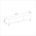 Έπιπλο τηλεόρασης Image ανθρακί 180x35x45 2cm ed3729 - Image 2