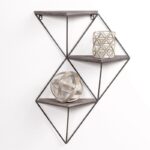 Ραφιέρα Zoe καρυδί μαύρο ξύλο μεταλλικό πλαίσιο 45x13x34εκ ed3730