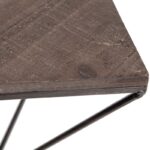 Ραφιέρα Zoe καρυδί μαύρο ξύλο μεταλλικό πλαίσιο 45x13x34εκ ed3730 - Image 3