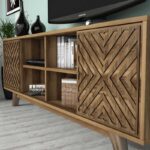 Έπιπλο τηλεόρασης Inch καρυδί 160x35x56 2cm ed3737 - Image 3