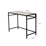 Γραφείο Rete 100x75x45cm μέταλλο γυαλί ed3749 - Image 2