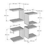 Ράφι τοίχου Base άσπρη 30x19 6cm μελαμίνη ed3751 - Image 2