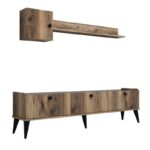 Έπιπλο τηλεόρασης Famiglia καρυδί χρώμα μελαμίνη 180x35x49cm ed3752 - Image 3