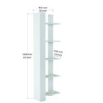 Βιβλιοθήκη Reeta άσπρο μάρμαρο μελαμίνη 45x25 6x160εκ ed3753 - Image 3