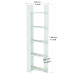 Βιβλιοθήκη Reeta άσπρο μάρμαρο μελαμίνη 45x25 6x160εκ ed3753 - Image 2