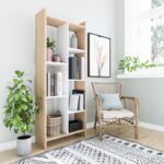 Βιβλιοθήκη Eden δρυς άσπρο μελαμίνη 63 2x25x160εκ ed3762 - Image 4