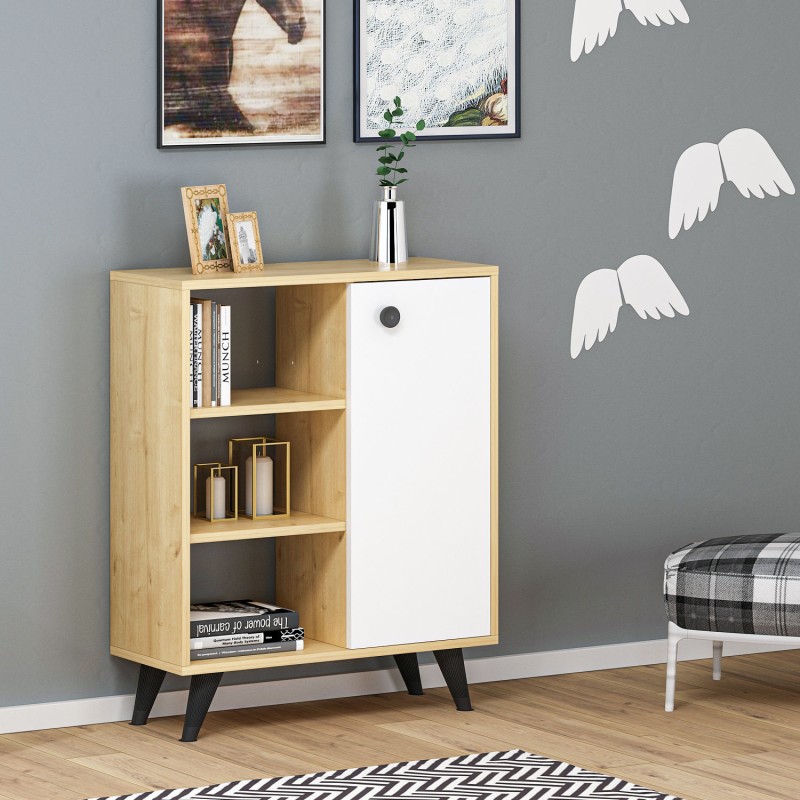 3768_0-800x800 Ντουλάπι Athena Sapphire Oak λευκό 72x35x90 6cm ed3768 - Image 1