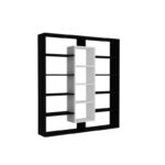 Βιβλιοθήκη Ample μαύρο άσπρο μελαμίνη 125x22x135 7εκ ed3781 - Image 3