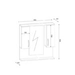 Ντουλάπι μπάνιου Tiger άσπρο μελαμίνη 80x18 1x83εκ ed3784 - Image 2