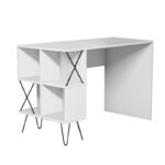 Γραφείο Mantallo λευκό χρώμα μελαμίνη 120x60x78 8cm ed3786 - Image 3