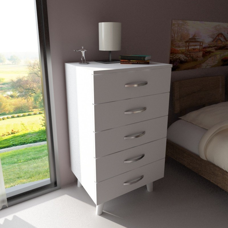 3798_0-800x800 Συρταριέρα Cera λευκή 50x37 5x87 6cm ed3798 - Image 1