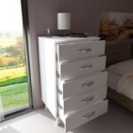 Συρταριέρα Cera λευκή 50x37 5x87 6cm ed3798 - Image 5