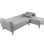 Γωνιακός καναπές Ecke Right κρεμ χρώμα 225x85x145cm ed379 - Image 3