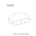 Τραπέζι σαλονιού Chest άσπρο Cordoba μελαμίνη 90x60x32εκ ed3800 - Image 2