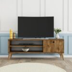 Έπιπλο τηλεόρασης Ever καρυδί 120x29 5x44 6cm ed3807 - Image 5