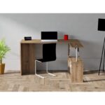 Γραφείο Crudo καρυδί μελαμίνη 130x50x73 8cm ed3815