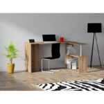 Γραφείο Crudo καρυδί μελαμίνη 130x50x73 8cm ed3815 - Image 5