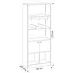 Βιβλιοθήκη Marisa δρυς μελαμίνη 60x30x170εκ ed3818 - Image 2