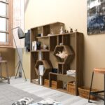 Βιβλιοθήκη Tamara καρυδί μελαμίνη 134x22x134εκ ed3829