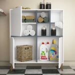 Ντουλάπι μπάνιου Pulse άσπρη μπλε μελαμίνη 100x30x115cm ed3838 - Image 3