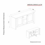 Μπουφέ Procida oak χρώμα μελαμίνη 150x45x73 4cm ed3843 - Image 3