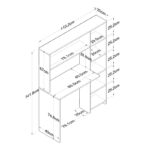 Γραφείο Torino μελαμίνη 113 2x40x141 8cm oak ed3845 - Image 2