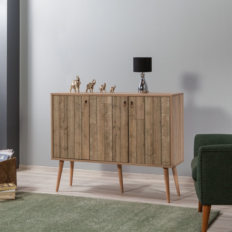 3847_0-800x800 Μπουφέ Mente 2 SONOMA OAK ΜΕΛΑΜΙΝΗ 120x36xH90cm ed3847 - Image 1