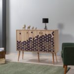 Μπουφέ Mente 2 SONOMA OAK ΜΕΛΑΜΙΝΗ 120x36xH90cm ed3848