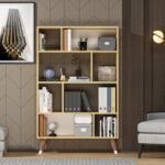 Βιβλιοθήκη Harby άσπρο Sapphire δρυς μελαμίνη 90x25x138 6εκ ed3850