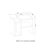 Βοηθητικό τραπέζι Moss άσπρη μελαμίνη 49 4x29 5x40cm ed3851 - Image 2