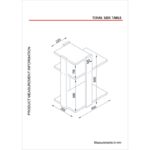 Βοηθητικό τραπέζι Moss άσπρη μελαμίνη 45x29 5x60cm ed3864 - Image 2