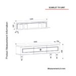Σύνθετο τηλεόρασης Scarlett άσπρο μελαμίνη 150x35x48 9εκ ed3871 - Image 2