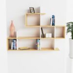 Ράφι τοίχου Lago άσπρο oak χρώμα 129x22x99cm ed3875 - Image 4