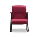 Dandolo Κουνιστή Πολυθρόνα Ύφασμα Maroon 86x65x100cm ed3876 - Image 4