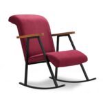 Dandolo Κουνιστή Πολυθρόνα Ύφασμα Maroon 86x65x100cm ed3876 - Image 3