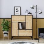 Ντουλάπι Canopo sapphire oak μαύρο χρώμα 100x40x117cm ed3884