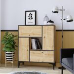 Ντουλάπι Canopo sapphire oak μαύρο χρώμα 100x40x117cm ed3884 - Image 4